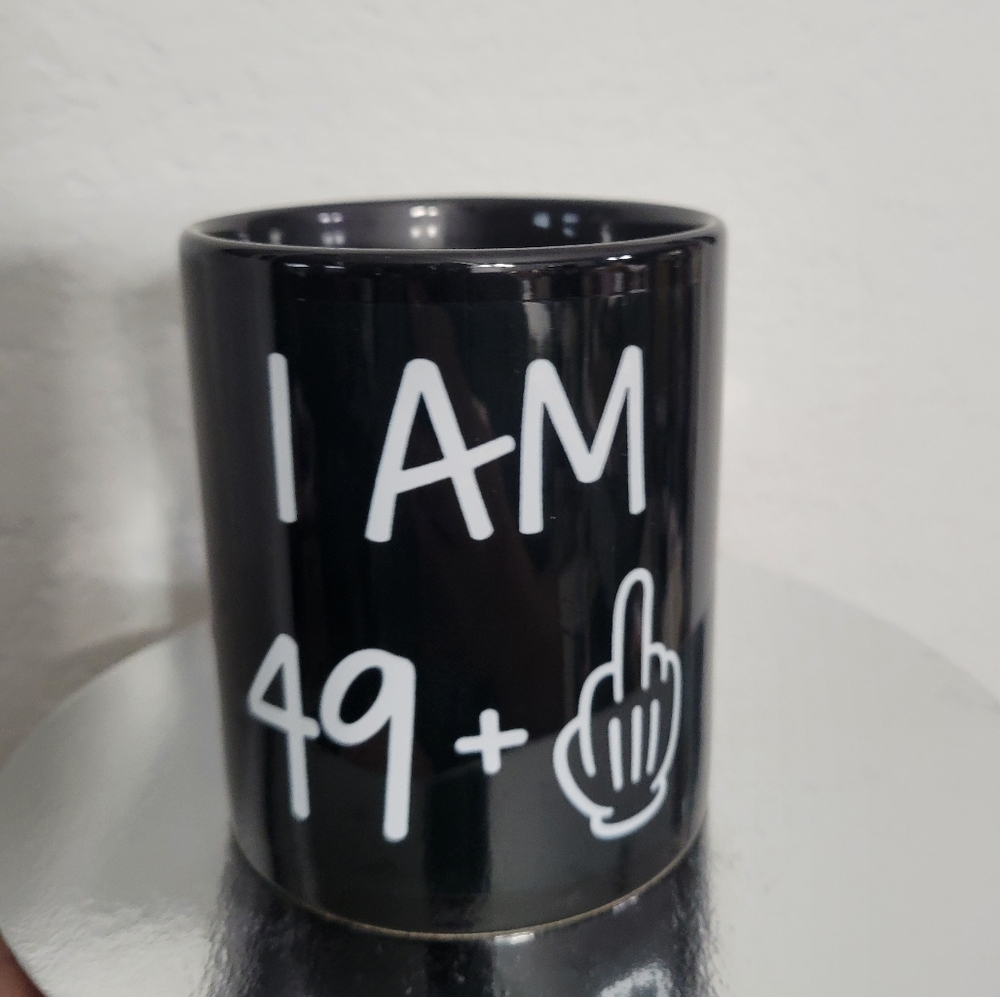 50th Birthday Funny Coffee Mug Tea Cup Drinkware Gift, 49 + 1